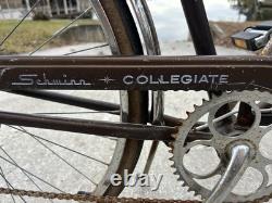 Schwinn Collegiate Vintage Touring Bike Brown Steel Frame Caliper Side Pull