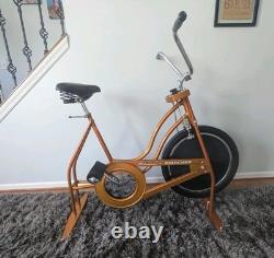 Schwinn Exerciser Upright Vintage Exercise Bike Brown Speedometer Resistance