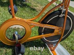 Schwinn Exerciser Upright Vintage Exercise Bike Brown Speedometer Resistance