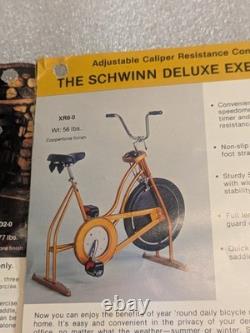 Schwinn Exerciser Upright Vintage Exercise Bike Brown Speedometer Resistance
