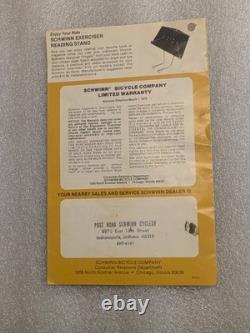 Schwinn Exerciser Upright Vintage Exercise Bike Brown Speedometer Resistance