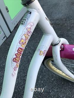 Schwinn Girls Spirit Vintage Bicycle With Rose Pink White Banana Seat