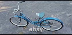 Schwinn Hollywood Cruiser Bicycle Vintage 1963 Blue Women's Girls Beach Bike