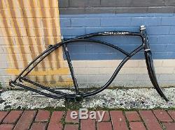 Schwinn Jaguar 5-speed Bicycle Frame With Fork Vintage Rare Black Balloon