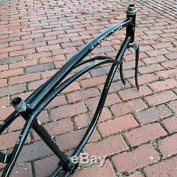 Schwinn Jaguar 5-speed Bicycle Frame With Fork Vintage Rare Black Balloon