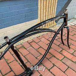 Schwinn Jaguar 5-speed Bicycle Frame With Fork Vintage Rare Black Balloon