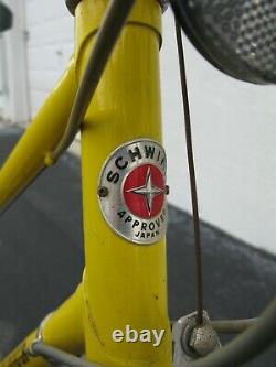 Schwinn LeTour 1974 Ten Speed Yellow Womens Vintage Bicycle
