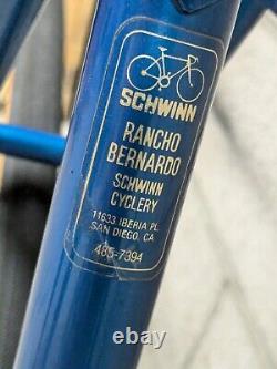 Schwinn Paramount Track Bike Campagnolo Pista Original Vintage Rare 21 in TT