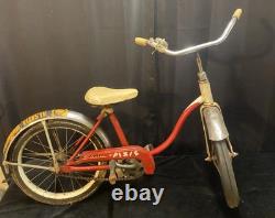 Schwinn Pixie Bicycle Red Original W Mummers Sticker Needs Tlc