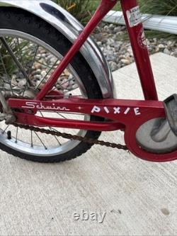 Schwinn Red Pixie Bicycle Vintage, 46 x 29 Great Condition