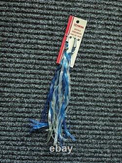 Schwinn SKY BLUE Glitter Handlebar Streamers-Vintage NOS Stingray on Card