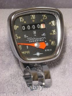 Schwinn Speedometer Head Deluxe Dual-scale Vintage Huret Bicycle Bike Speedo