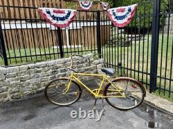 Schwinn Speedster Vintage Yellow Cruiser Bike Steel Frame