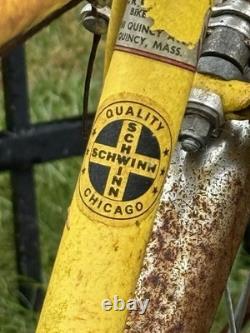 Schwinn Speedster Vintage Yellow Cruiser Bike Steel Frame