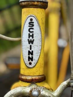 Schwinn Speedster Vintage Yellow Cruiser Bike Steel Frame