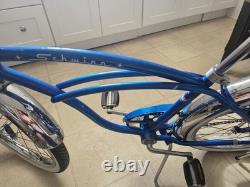 Schwinn Sting-Ray Blue Chrome 20 Wheel Collectible Vintage Bicycle Complete