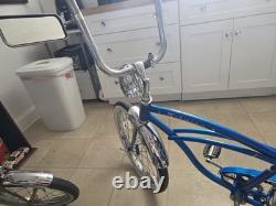 Schwinn Sting-Ray Blue Chrome 20 Wheel Collectible Vintage Bicycle Complete