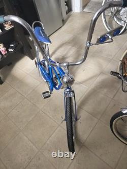 Schwinn Sting-Ray Blue Chrome 20 Wheel Collectible Vintage Bicycle Complete