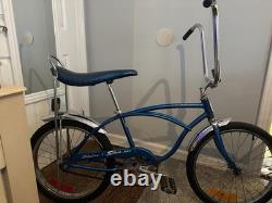 Schwinn Sting-Ray Vintage Cruiser Bike 20 in Blue/Silver Steel Coaster Brake