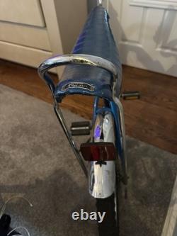 Schwinn Sting-Ray Vintage Cruiser Bike 20 in Blue/Silver Steel Coaster Brake