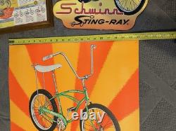 Schwinn Stingray 1964 Large Poster 1965 Metal Sign And Vintage Ad Rare Lot
