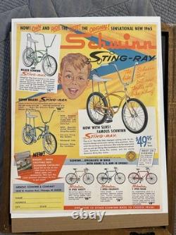 Schwinn Stingray 1964 Large Poster 1965 Metal Sign And Vintage Ad Rare Lot