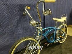 Schwinn Stingray 1968 Low Rider Muscle Bike Chopper bicycle 60s 70s vintage blu
