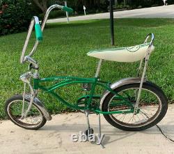 Schwinn Stingray Bicycle Vintage Pea Picker Green single speed