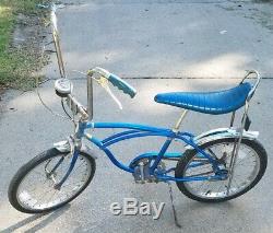 Schwinn Stingray Blue Vintage Bicycle Mar 1978 Chicago AS-IS
