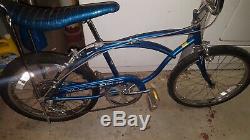 Schwinn Stingray Five Speed Blue Vintage Bicycle 70s