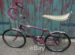 Schwinn Stingray Rams Horn 5 Speed Vintage Original Complete 1967 Purple