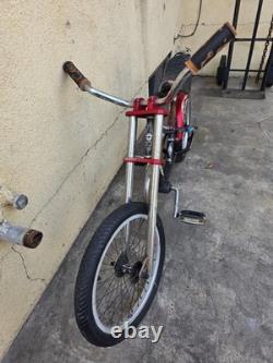 Schwinn Stingray Vintage Cruiser Bike Black with Red Forks and Flame Decals
