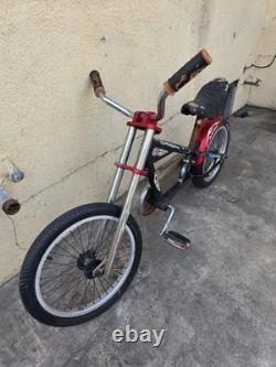 Schwinn Stingray Vintage Cruiser Bike Black with Red Forks and Flame Decals