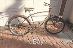 Schwinn Straight Bar 1953 26 inch D-11 Skip Tooth Vintage Balloon Tire Bicycle