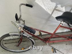 Schwinn Twin Tandem Bike Vintage Orange and Silver Good Condition
