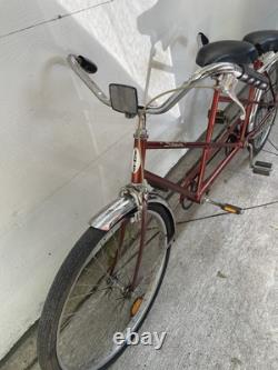Schwinn Twin Tandem Bike Vintage Orange and Silver Good Condition