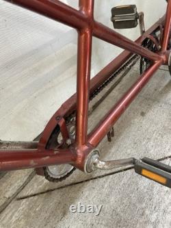 Schwinn Twin Tandem Bike Vintage Orange and Silver Good Condition