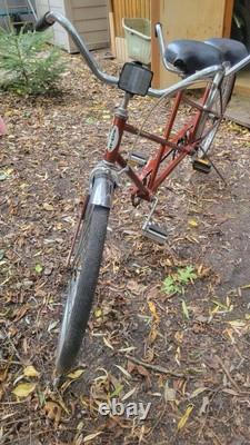 Schwinn Twin Tandem Bike Vintage Orange and Silver Good Condition