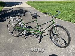 Schwinn Twinn Tandem Bicycle, Green, Vintage