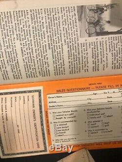 Schwinn Vintage 1968 Orange Krate Sting-Ray Owners Manual & Tire Care Guide