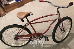 Schwinn Vintage Antique Bicycle DX Persons Seat tubular S-2 white rim
