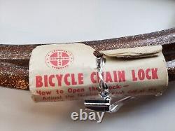 Schwinn Vintage Bicycle Chain Combination Lock GOLD Glitter Flake, unused