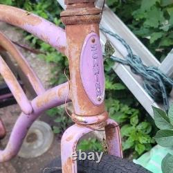 Schwinn Vintage Cruiser Bicycle Purple Steel Frame Classic Cruiser Style