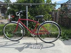 Schwinn Vintage Red Cruiser Bike Steel Frame Classic Bicycle MPN J527778