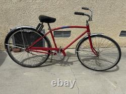 Schwinn Vintage Red Cruiser Bike Steel Frame Classic Bicycle MPN J527778