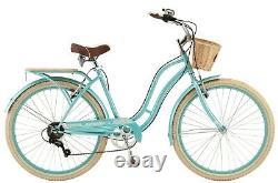 Schwinn Vintage-Style Women's Frame 26-Inch Wheels Cruiser Bike 7-Speed Bicycles