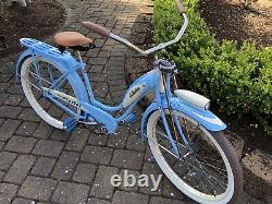 Schwinn Woman's Bicycle Vintage 1951 Starlet Springer Light Blue Rebuild
