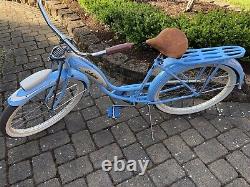 Schwinn Woman's Bicycle Vintage 1951 Starlet Springer Light Blue Rebuild