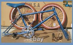 Schwinn bmx bicycle vintage Blue Competition Scrambler