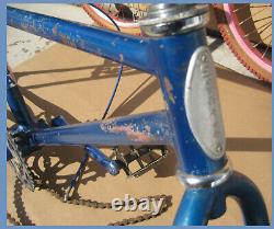 Schwinn bmx bicycle vintage Blue Competition Scrambler